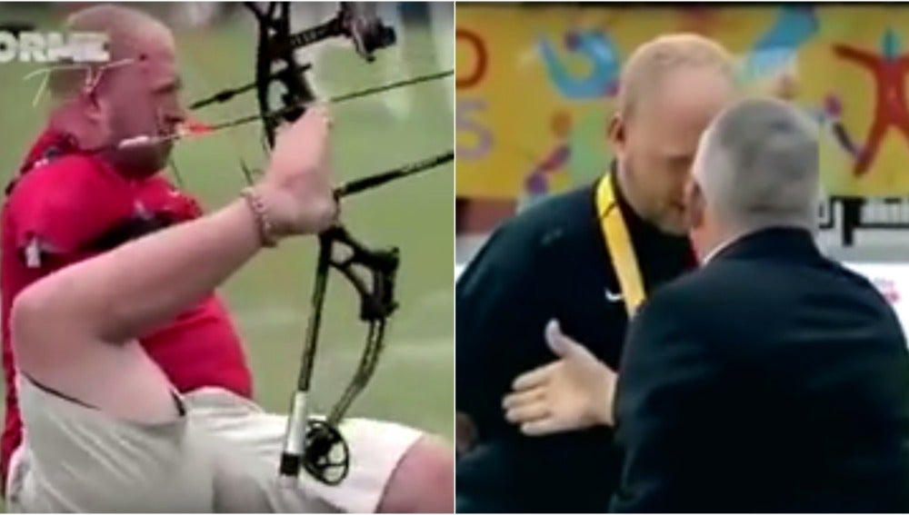 Intenta dar la mano a un atleta sin brazos