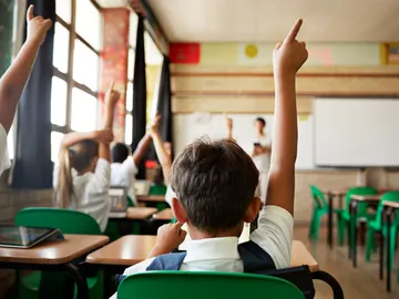 Niños durante una clase Niños durante una clase