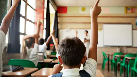 Niños durante una clase Niños durante una clase