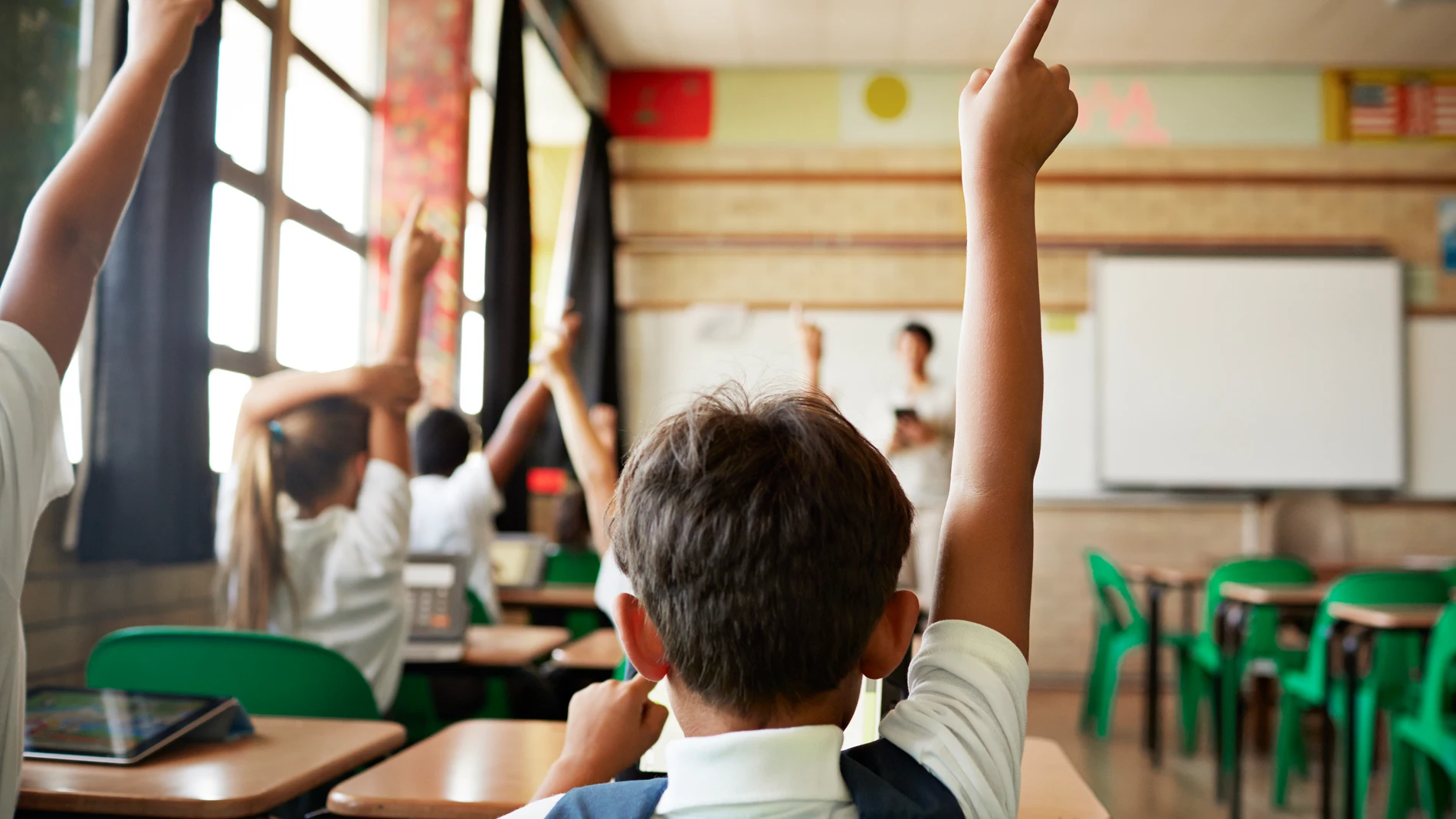 Niños durante una clase Niños durante una clase