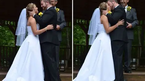 Justice y Jeremy el día de su segunda boda Justice y Jeremy el día de su segunda boda