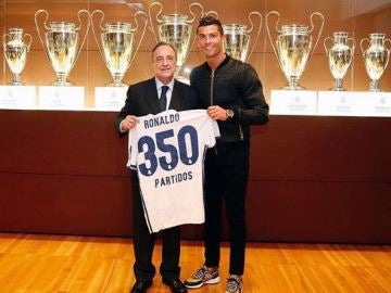 Cristiano Ronaldo suma 350 partidos con el Real Madrid