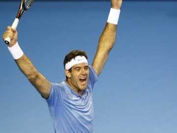 Del Potro, celebrando la victoria ante Murray