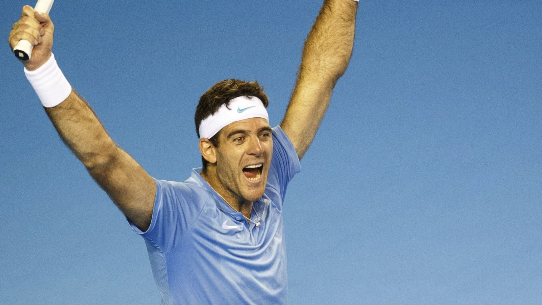 Del Potro, celebrando la victoria ante Murray