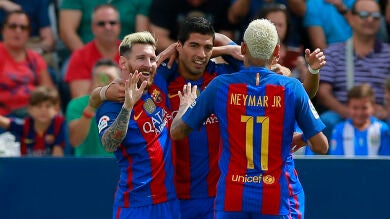 El Barcelona golea al Leganés con goles de Messi, Luis Suárez, Neymar y Rafinha