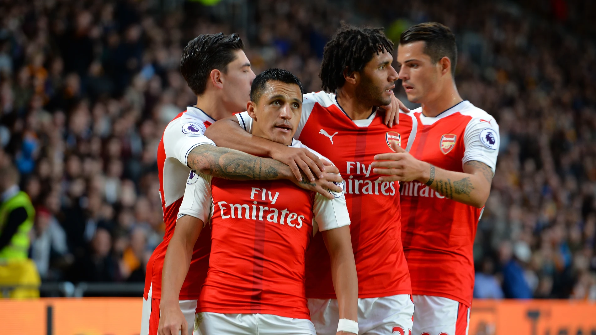 Alexis Sánchez celebra un gol ante el Hull City Alexis Sánchez celebra un gol ante el Hull City