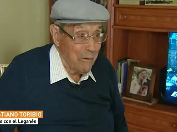 Salustiano Toribio, el aficionado más longevo del Leganés Salustiano Toribio, el aficionado más longevo del Leganés