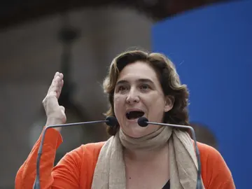 La alcaldesa de Barcelona, Ada Colau La alcaldesa de Barcelona, Ada Colau