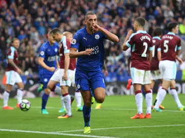 Islam Slimani celebra un gol Islam Slimani celebra un gol
