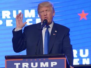 El candidato a la presidencia de los Estados Unidos por el partido republicano, Donald Trump en un evento de campaña en el James L. Knight Center en Miami El candidato a la presidencia de los Estados Unidos por el partido republicano, Donald Trump en un evento de campaña en el James L. Knight Center en Miami