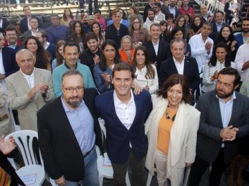 Albert Rivera en un acto de campaña celebrado en Santiago de Compostela.