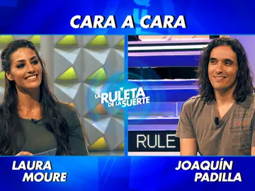 Laura Moure y Joaquín Padilla en el primer "cara a cara" de La Ruleta de la Suerte Laura Moure y Joaquín Padilla en el primer "cara a cara" de La Ruleta de la Suerte