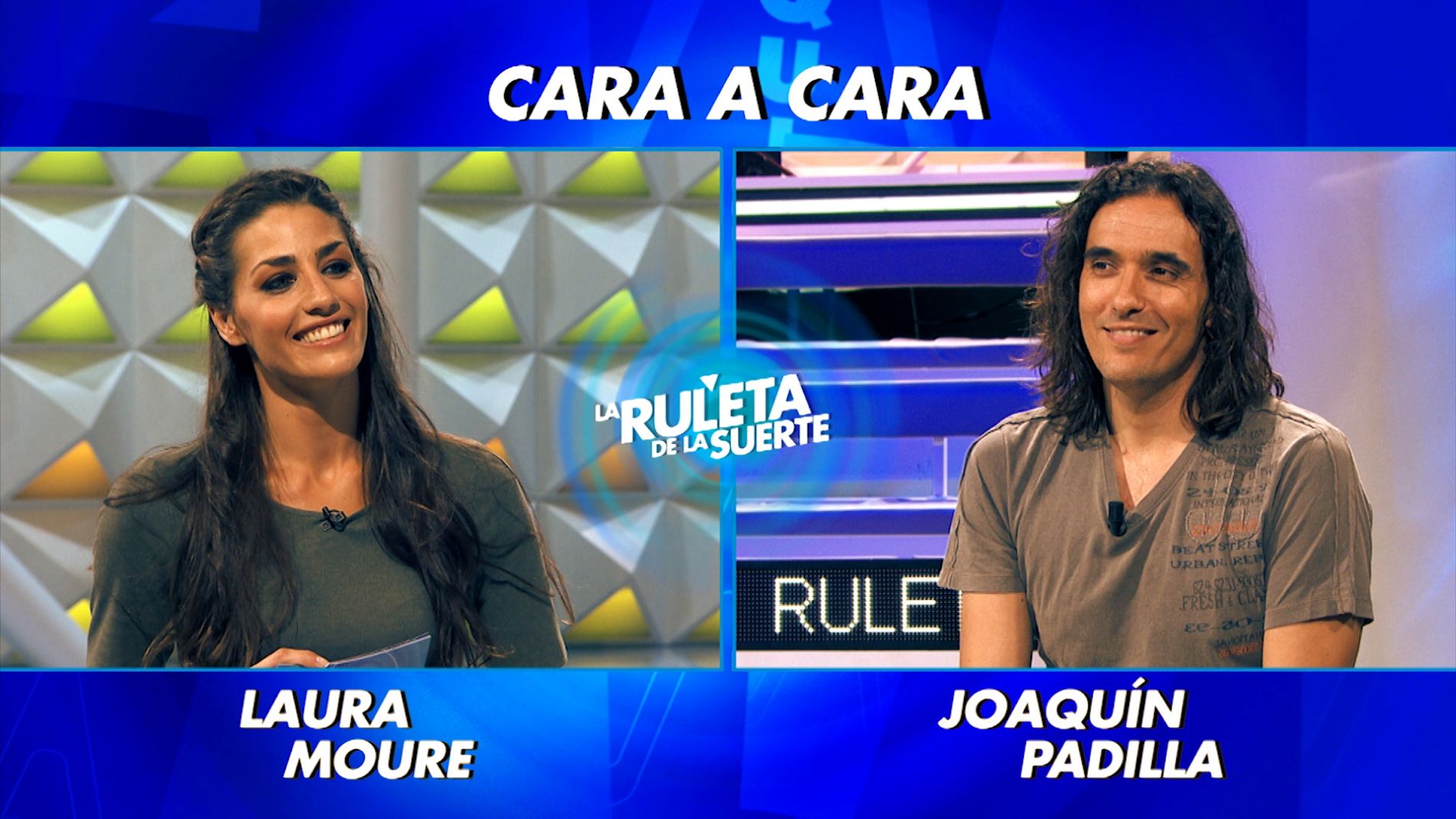 Laura Moure y Joaqu&iacute;n Padilla en el primer "cara a cara" de La Ruleta de la Suerte