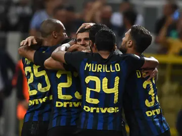 El Inter de Milán celebra un gol El Inter de Milán celebra un gol