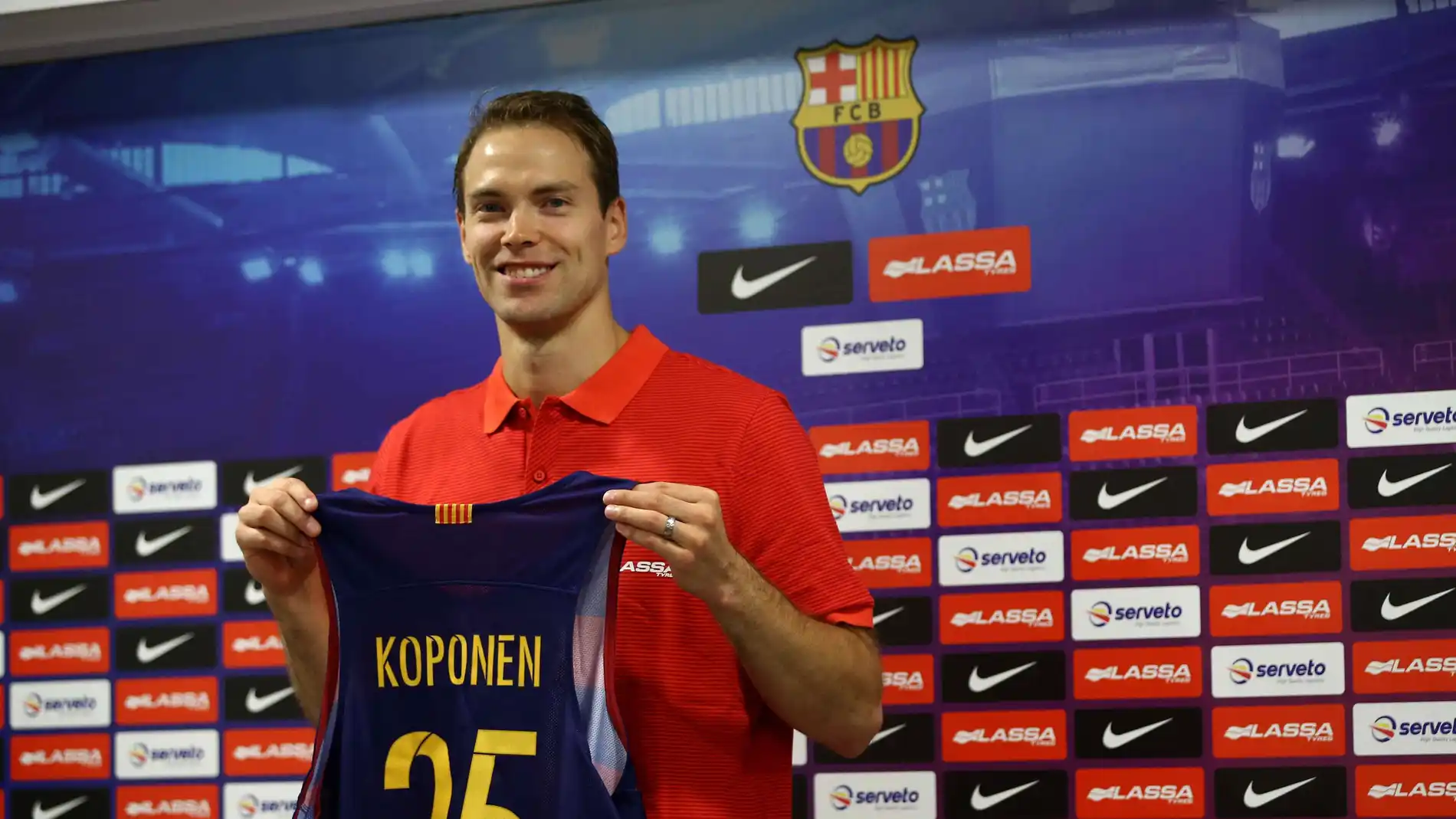 Koponen, jugador del F.C Barcelona Lassa Koponen, jugador del F.C Barcelona Lassa