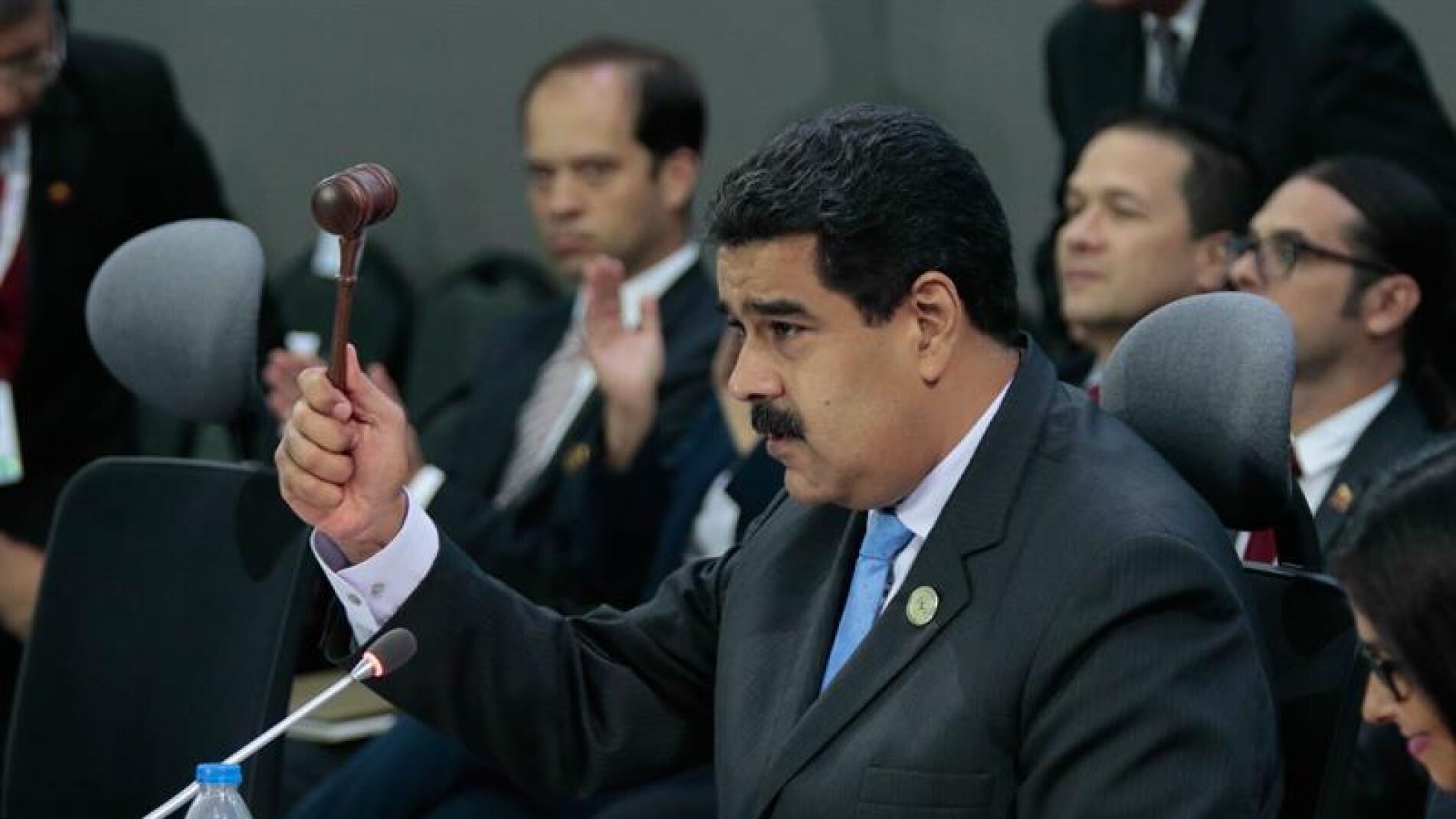 El presidente de Venezuela, Nicol&aacute;s Maduro, durante la XVII cumbre del Movimiento de Pa&iacute;ses No Alineados