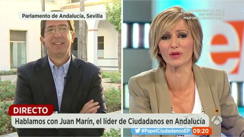 Juan Mar&iacute;n durante una entrevista en Espejo P&uacute;blico