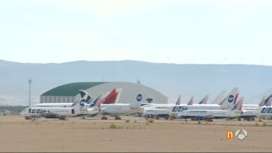 El aeropuerto de Teruel, convertido en el mayor garaje aeroportuario de Europa