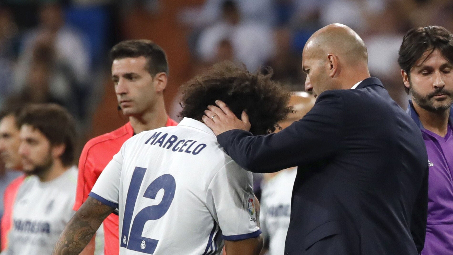 Marcelo se retira por lesi&oacute;n ante el Villarreal