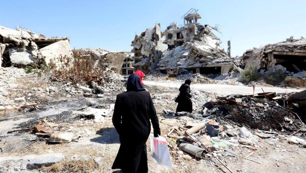Bombardeos en Siria
