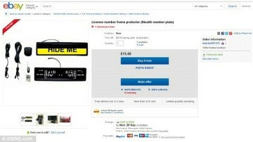 'Placa tapa matrícula' a la venta en eBay