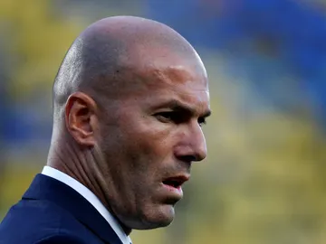 Zinedine Zidane, durante el partido contra Las Palmas Zinedine Zidane, durante el partido contra Las Palmas