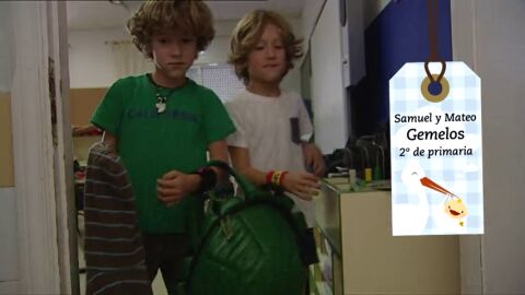 Frame 4.088761 de: En un pueblo de Madrid, hay hasta quince parejas de gemelos y mellizos en el mismo colegio