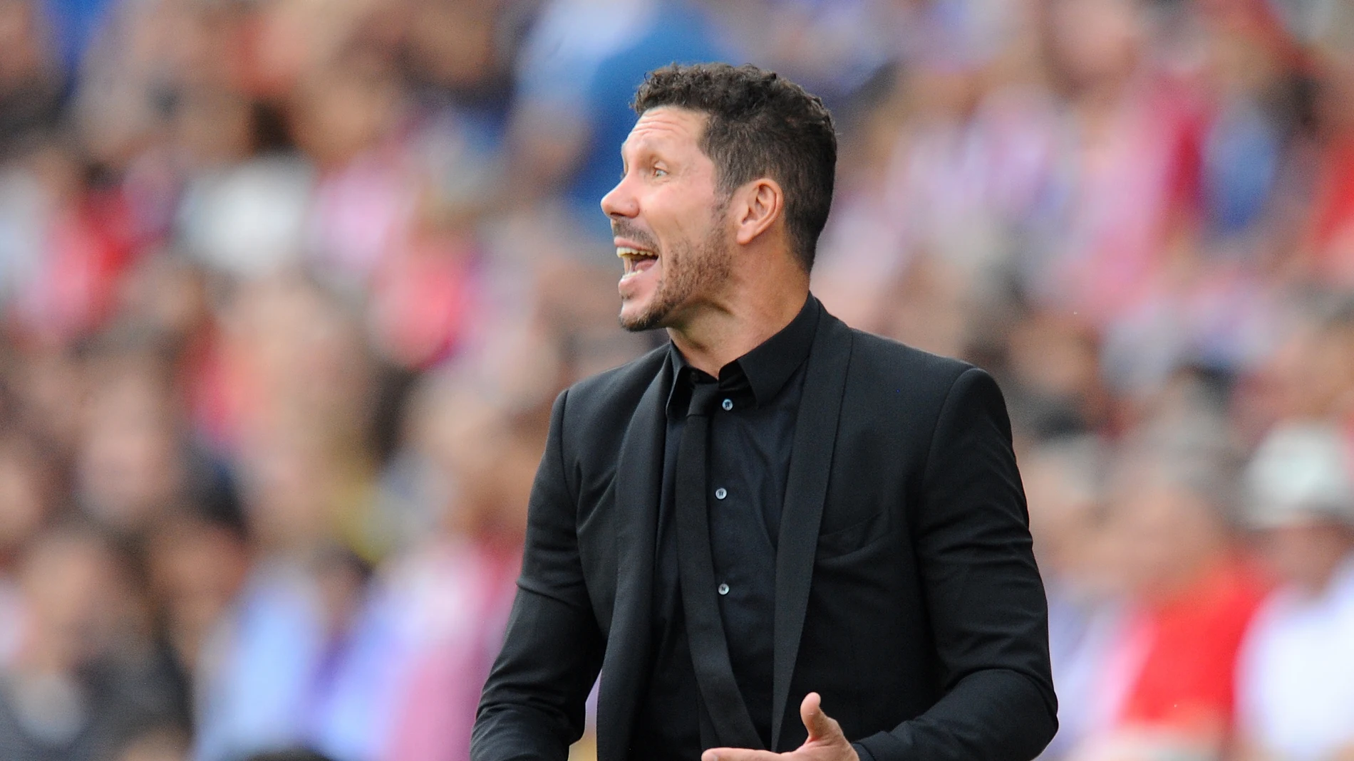 Simeone da indicaciones durante el partido contra el Deportivo de La Coruña Simeone da indicaciones durante el partido contra el Deportivo de La Coruña
