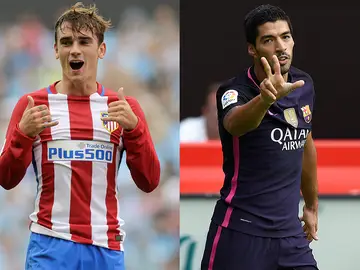 Griezmann y Suárez lideran el Pichichi con cinco goles Griezmann y Suárez lideran el Pichichi con cinco goles