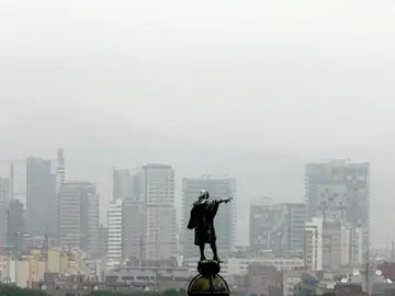 La estatua de Colón en Barcelona La estatua de Colón en Barcelona