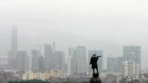 La estatua de Colón en Barcelona La estatua de Colón en Barcelona