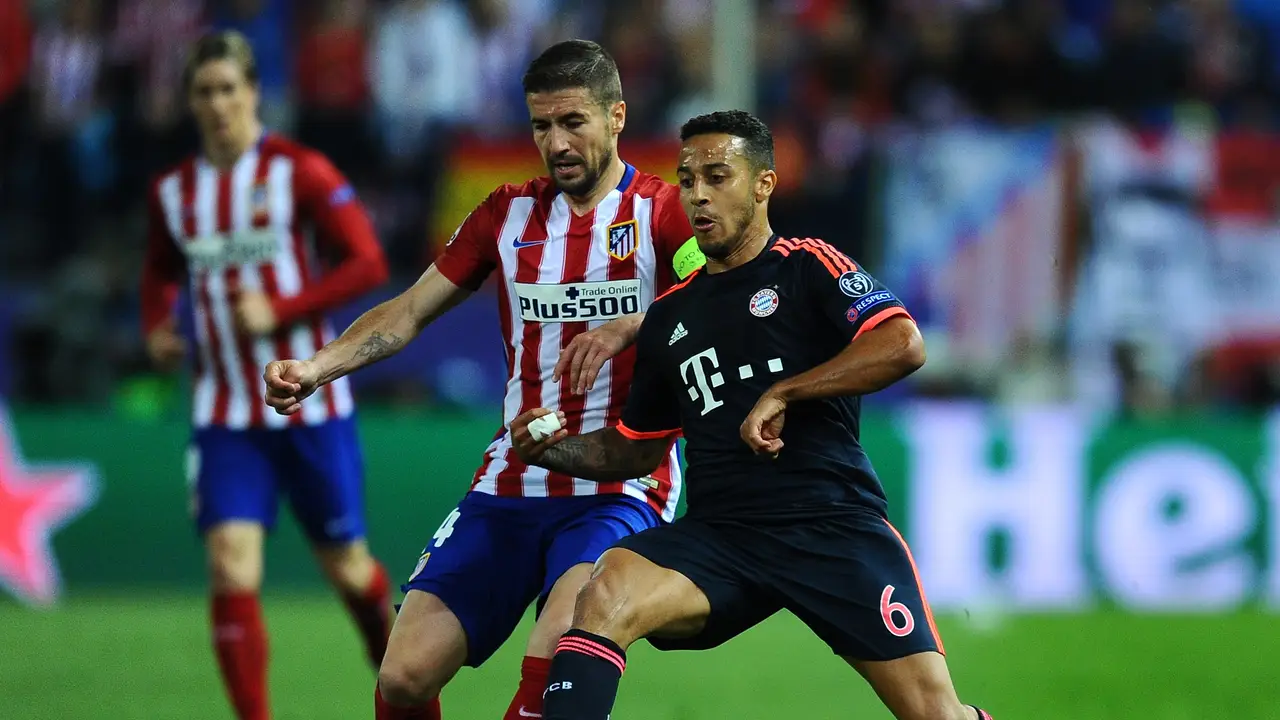 Thiago en las semis de la Champions de la temporada pasada ante el Atlético.