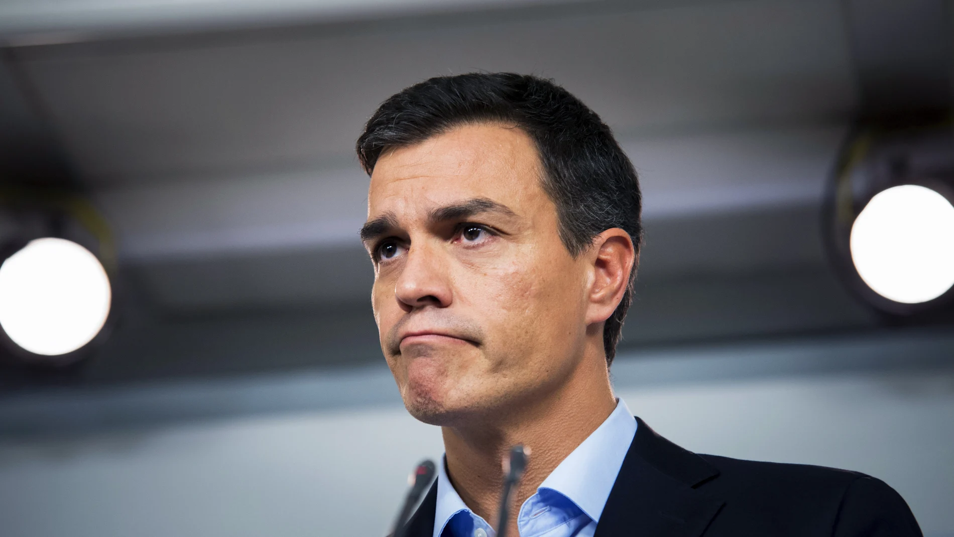 Pedro Sánchez durante la rueda de prensa Pedro Sánchez durante la rueda de prensa