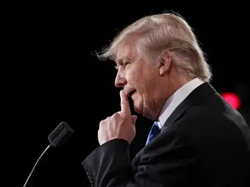 Donald Trump, durante el debate electoral Donald Trump, durante el debate electoral