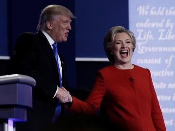 Donald Trump y Hillary Clinton, en el debate presidencial