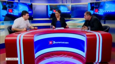 Dos políticos georgianos se lían a golpes en pleno debate televisado