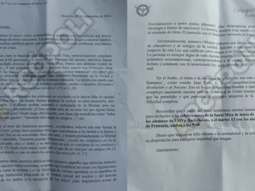 La carta del director del colegio Juan Pablo II de Alcorcón La carta del director del colegio Juan Pablo II de Alcorcón