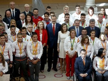 Felipe VI con los olímpicos y paralímpicos españoles,