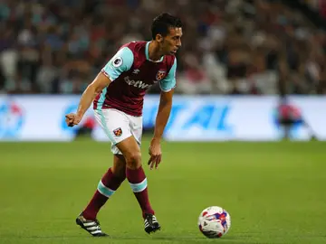 Arbeloa debutando con el West Ham en la Premier. Arbeloa debutando con el West Ham en la Premier.