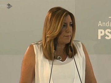 Susana Díaz, tras la reunión de la ejecutiva del PSOE-A