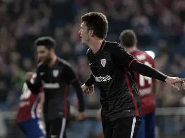 Laporte celebra un gol con el Athletic Laporte celebra un gol con el Athletic