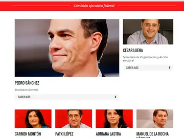 Página web del PSOE Página web del PSOE
