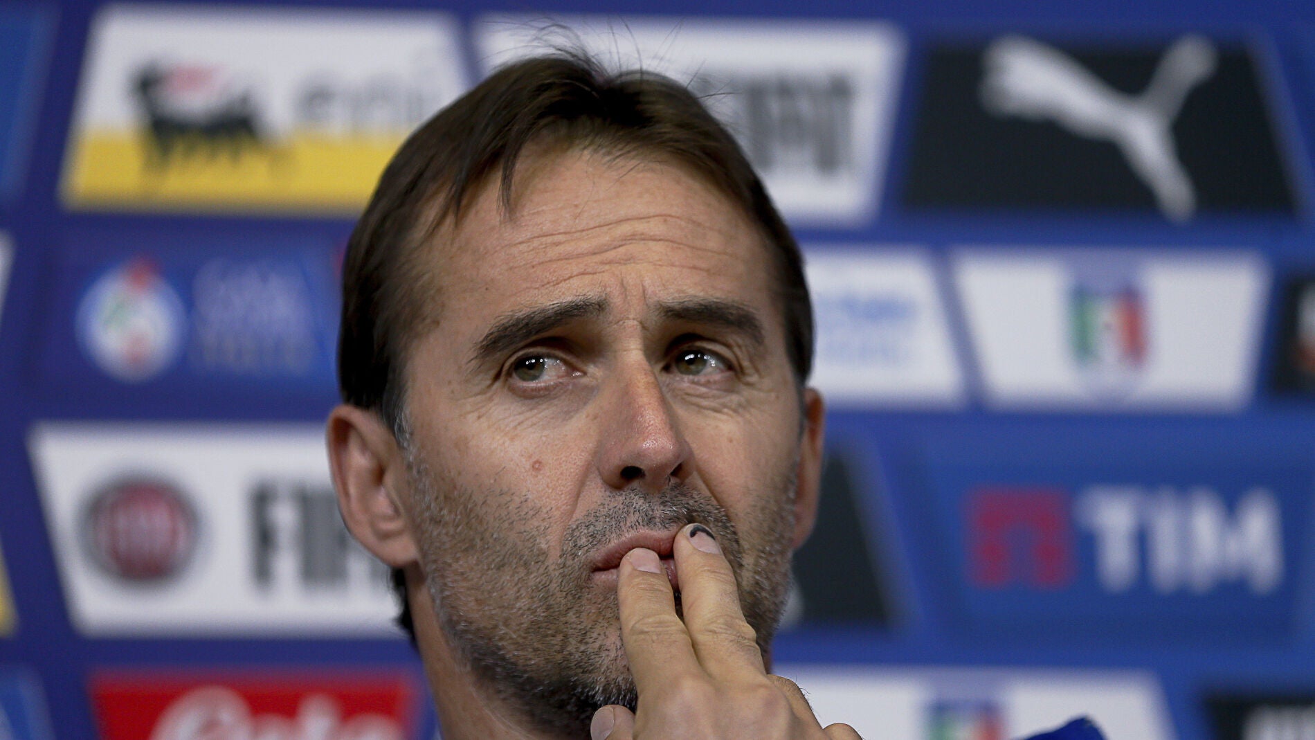 Julen Lopetegui, en la rueda de prensa previa al choque con Italia