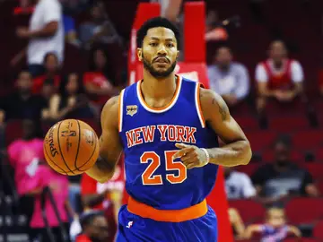 Derrick Rose, durante un partido con los Knicks Derrick Rose, durante un partido con los Knicks