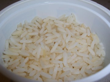 Los vasitos de arroz... caros, caros.