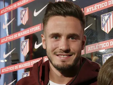 Saúl, en la inauguración de la tienda oficial del Atlético Madrid en la Gran Vía Saúl, en la inauguración de la tienda oficial del Atlético Madrid en la Gran Vía