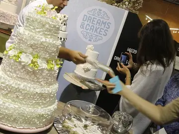 Tarta de boda en la feria Tarta de boda en la feria
