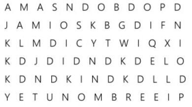 ¿Eres capaz de encontrar 'tu nombre' en esta sopa de letras?