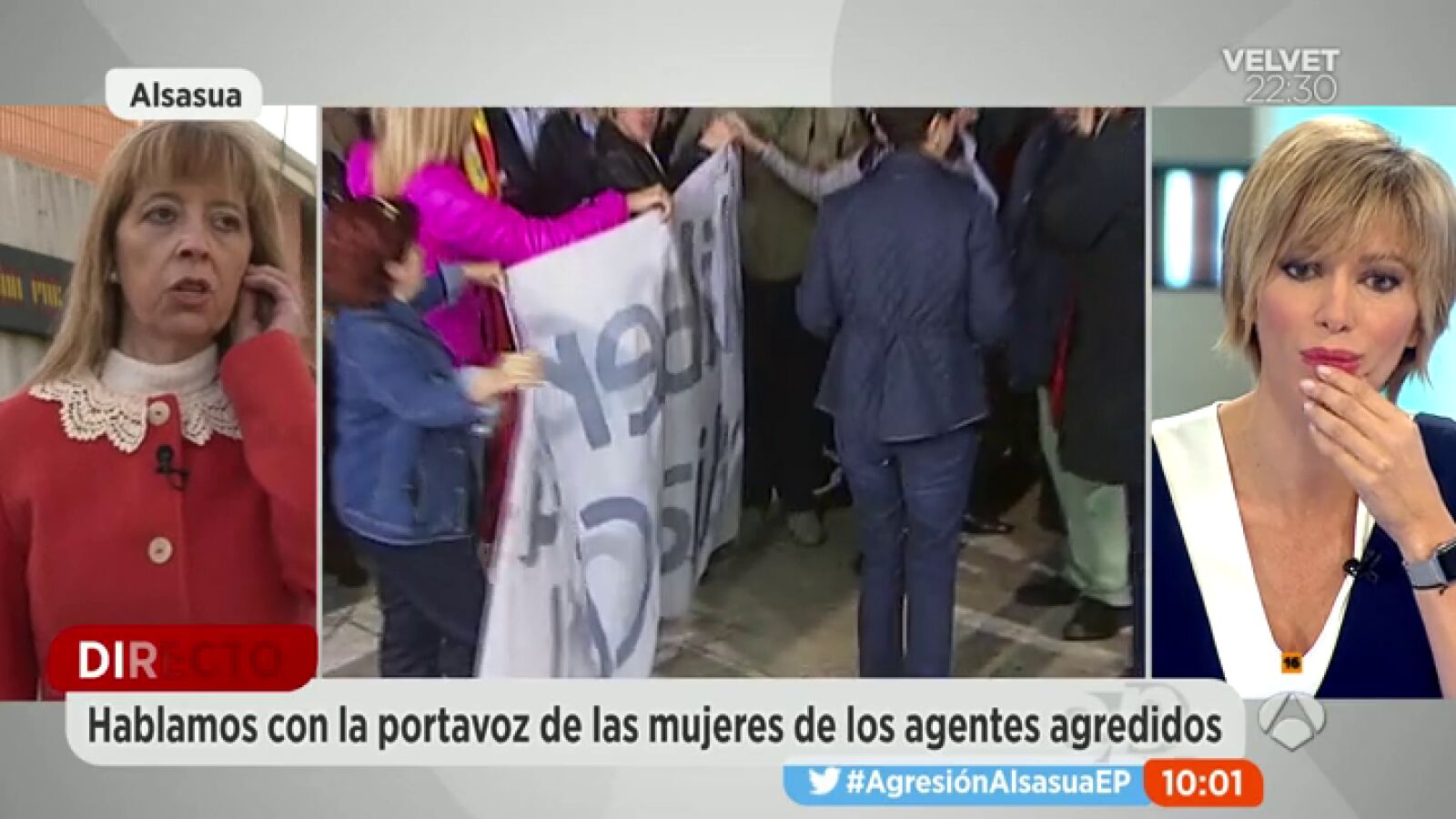 Las mujeres de los guardias civiles agredidos: 