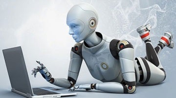Un robot en el ordenador